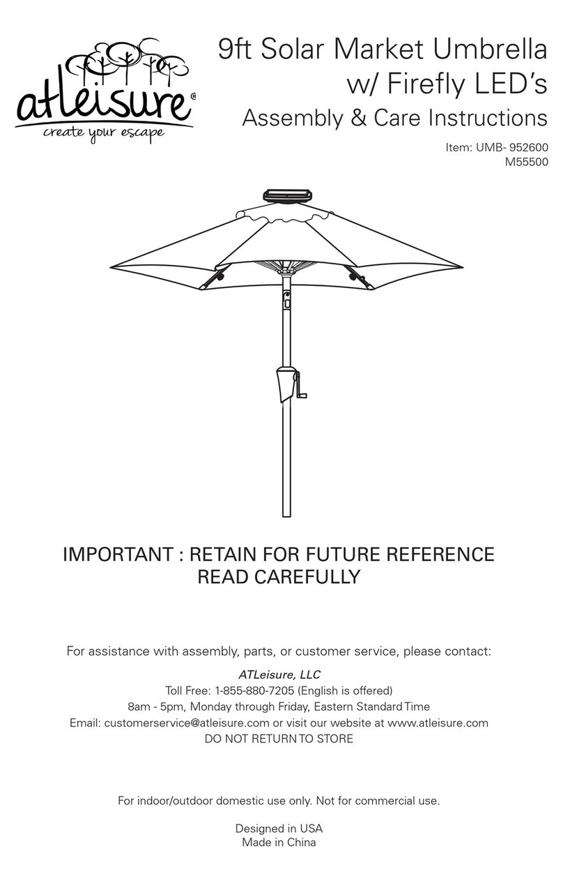 Atleisure UMB-952600 Installation guide