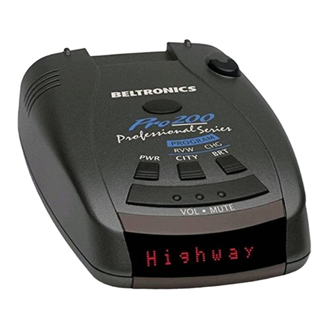 Beltronics Pro200 Professional series User manual