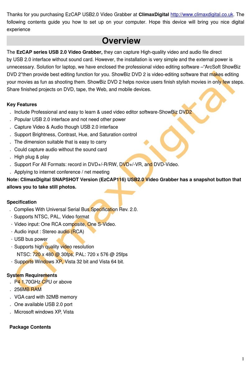 ClimaxDigital EzCAP series manual