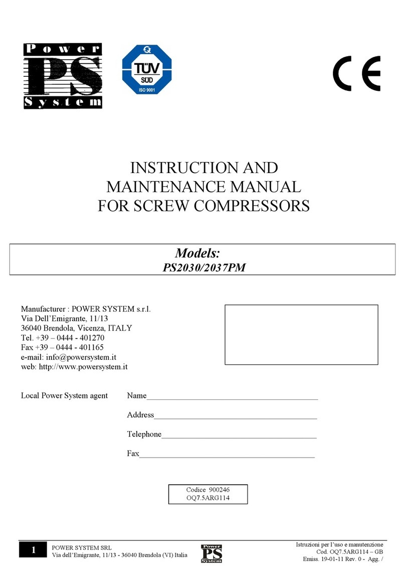 Power Systems PS2030PM Instruction and maintenance manual Power Systems PS2030PM Instruction and maintenance manual