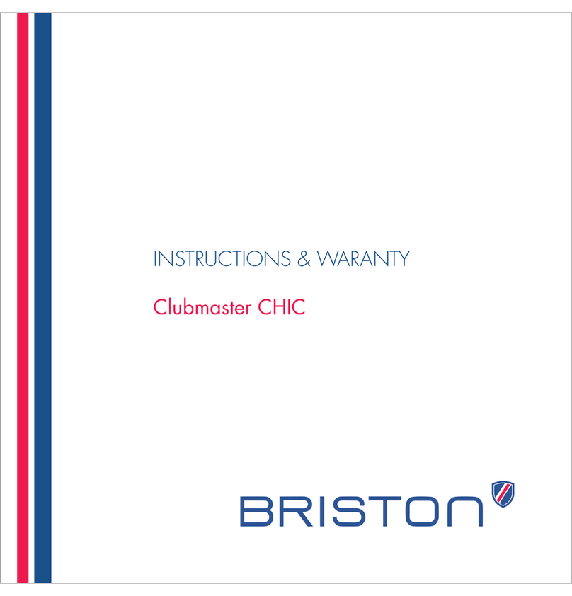 BRISTON Clubmaster CHIC Installation instructions manual