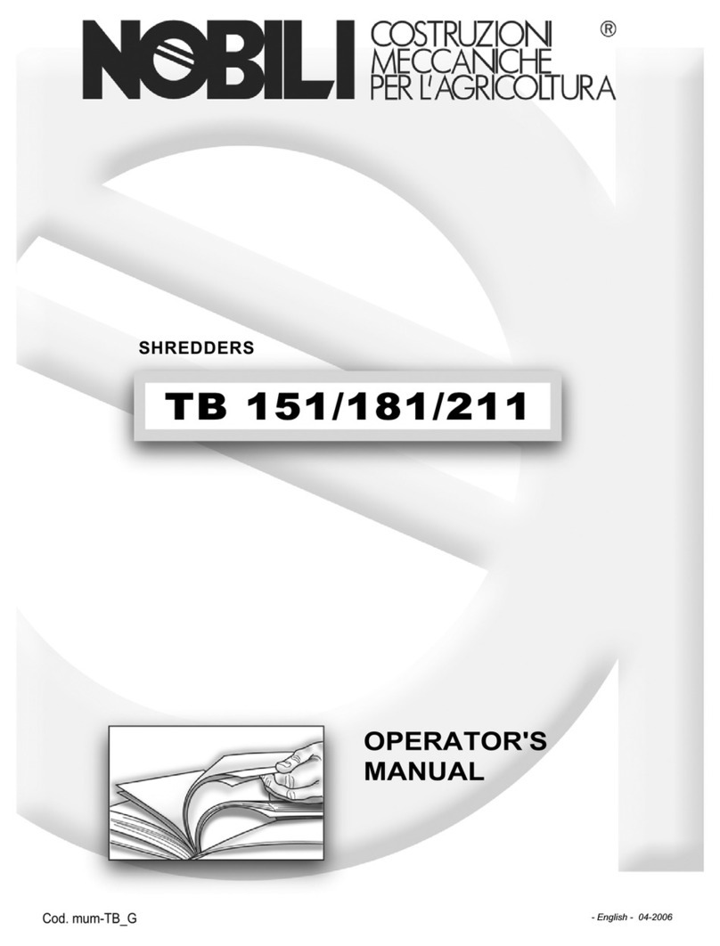 Nobili TB 151 Operator's manual