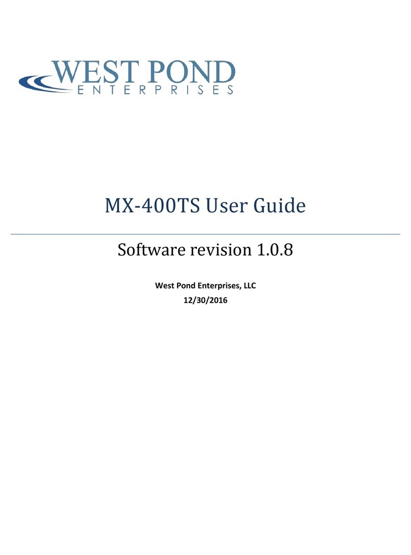 West Pond MX-400TS user guide