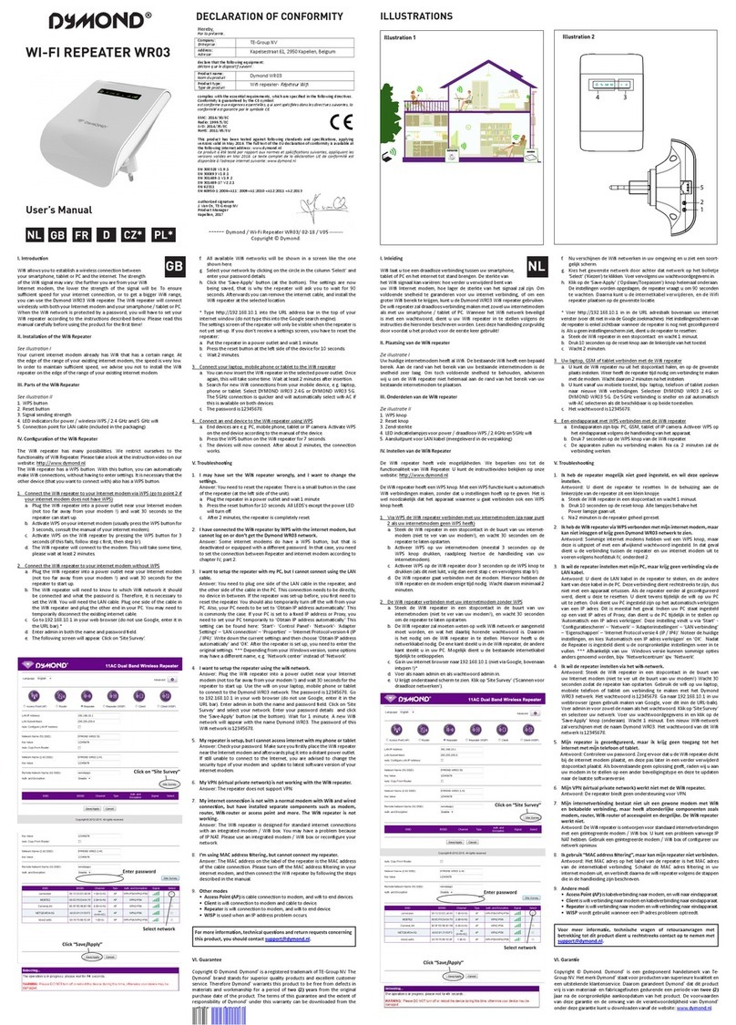 Dymond WR03 user manual