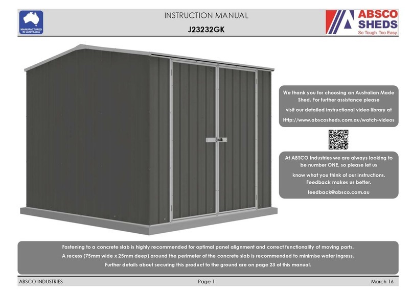 ABSCO SHEDS J23232GK User manual