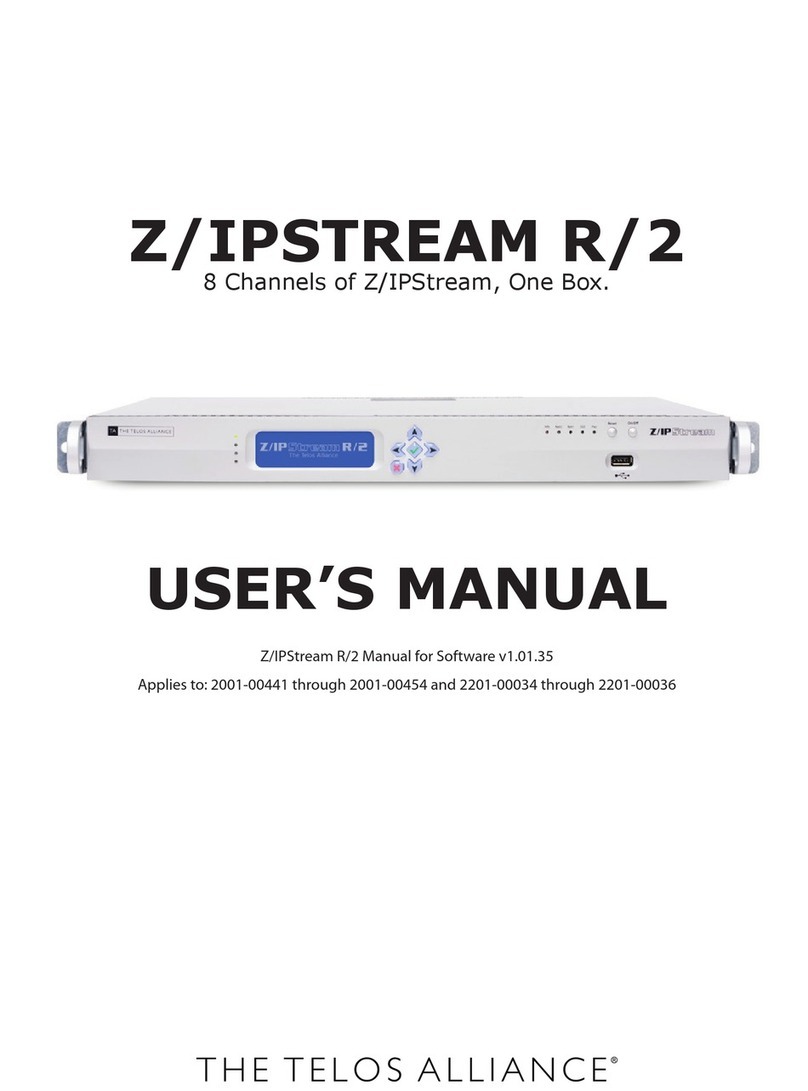 Telos Z/IPSTREAM R/2 user manual