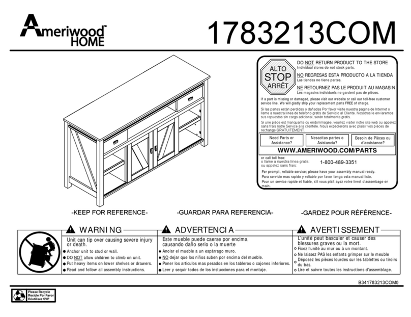 Ameriwood HOME 1783213COM Assembly instructions