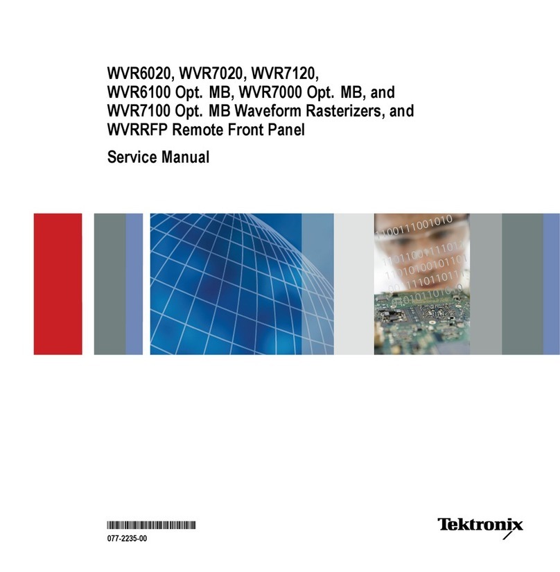 Tektronix WVR6020 User manual Tektronix WVR6020 User manual