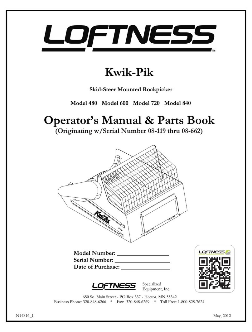 LOFTNESS Kwik-Pik 480 User manual LOFTNESS Kwik-Pik 480 User manual