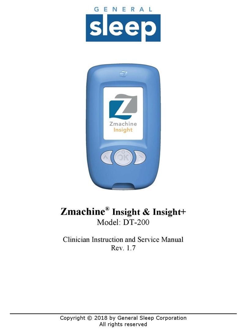 General Sleep Zmachine Insight+ DT-200 User manual
