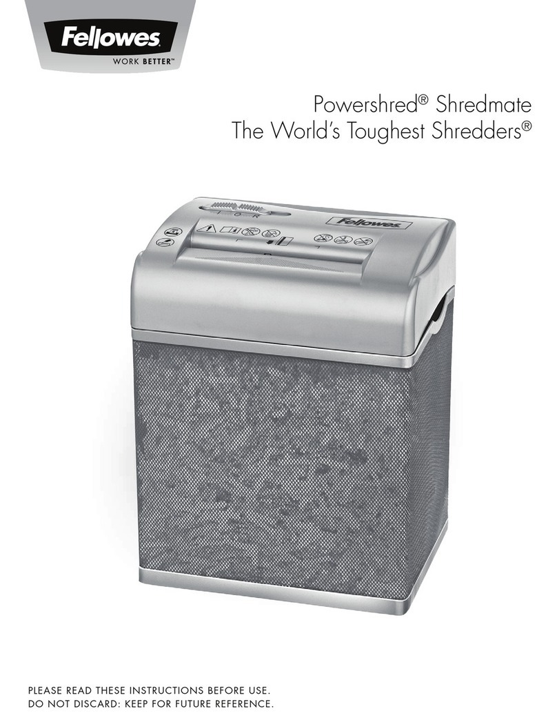 Fellowes POWERSHRED Shredmate manual