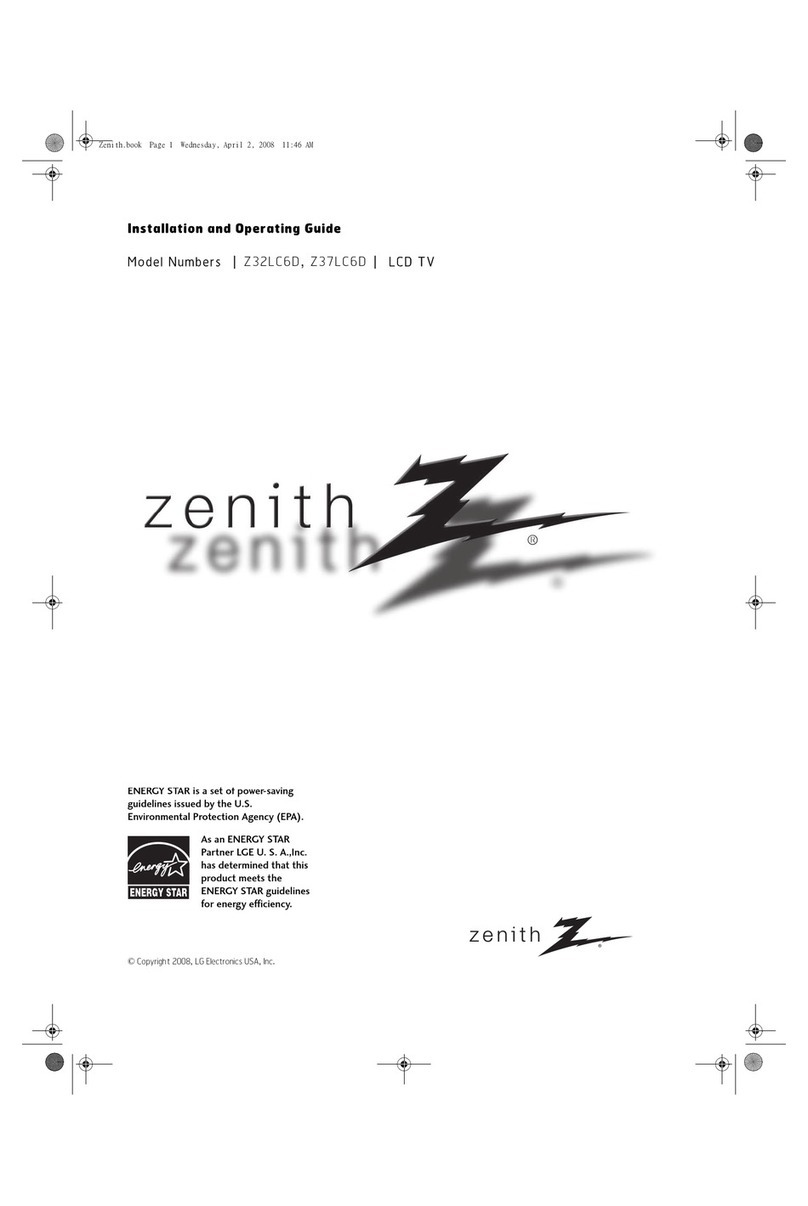 Zenith Z32LC6D Installation guide