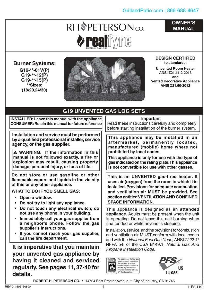 Real Fyre G19-18-01V User manual