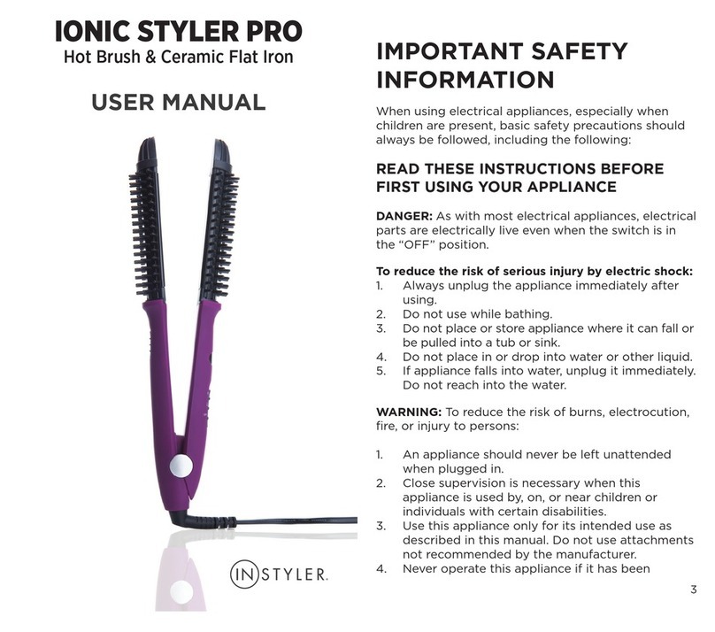 InStyler IONIC STYLER PRO user manual