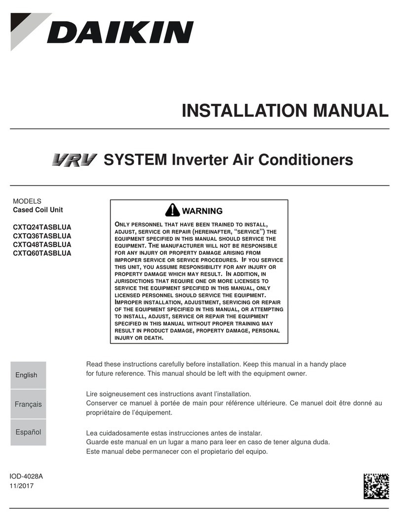 Daikin CXTQ36TASBLUA User manual
