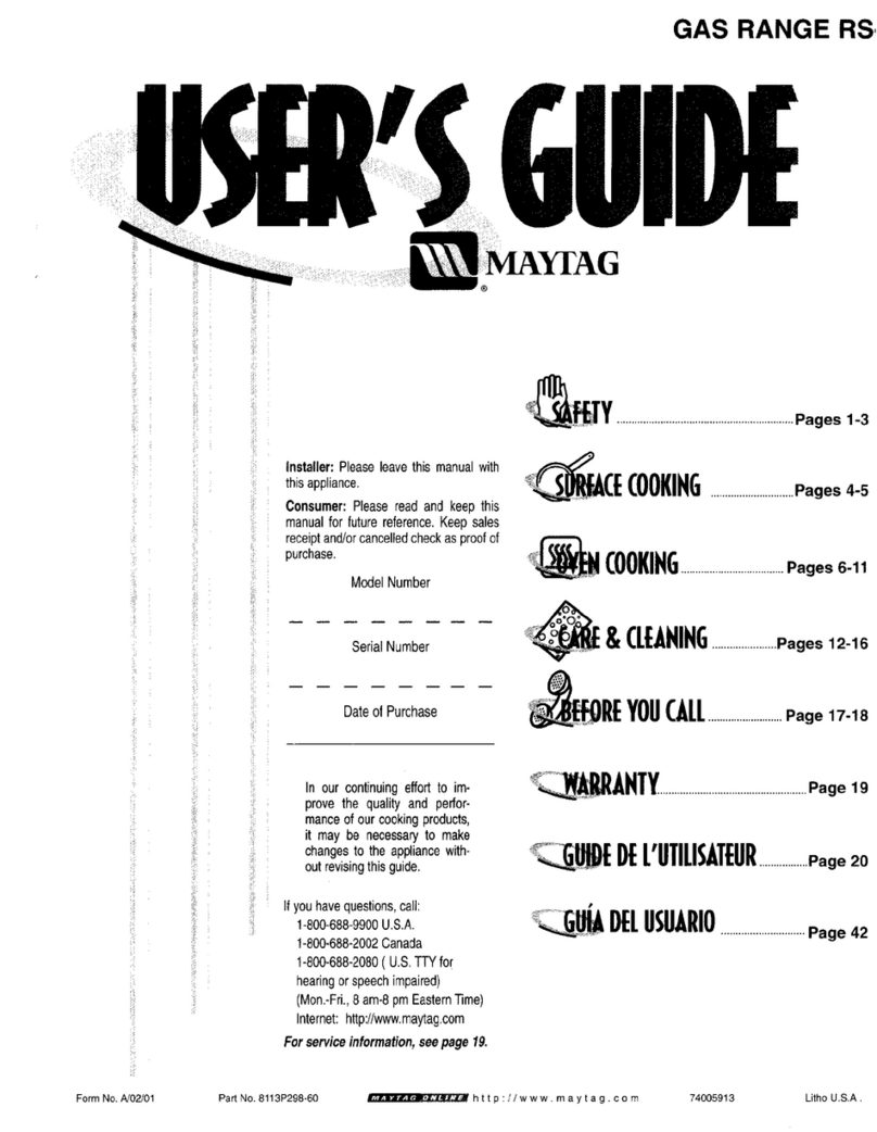Maytag MGR5705BDH User manual