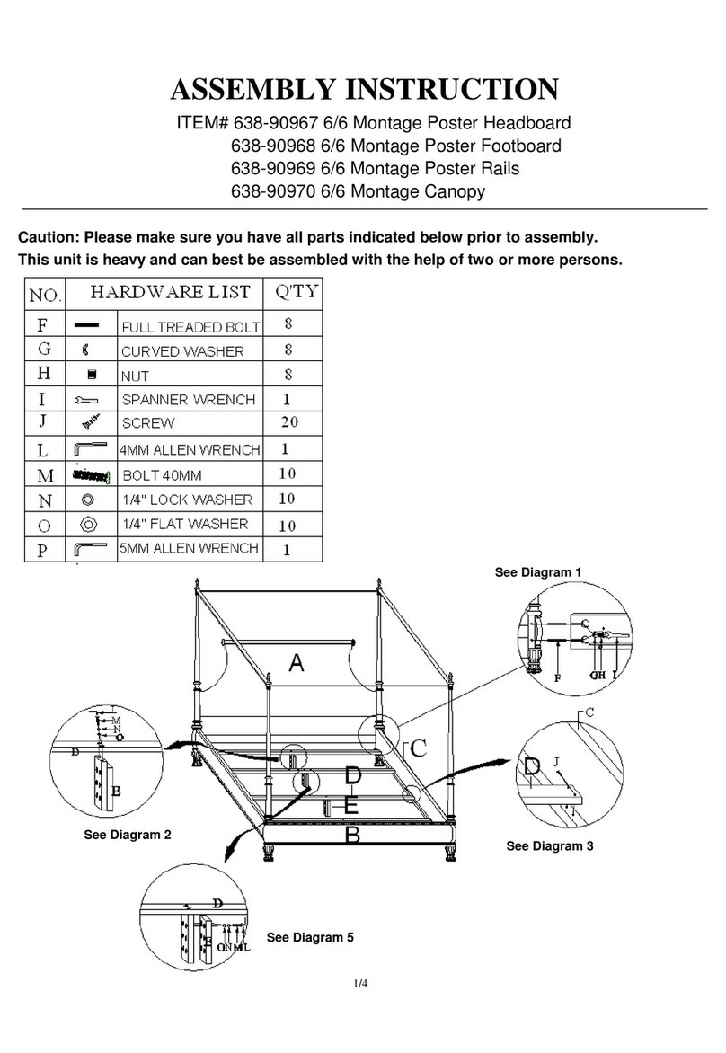 Hooker Furniture 638-90967 Assembly instruction