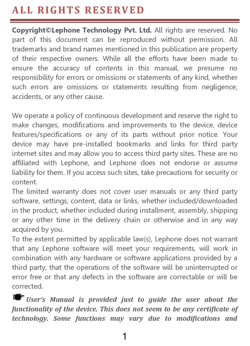 Lephone W12 user manual