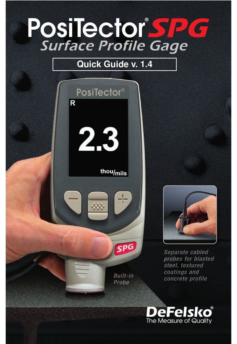 DeFelsko PosiTector SPG User manual DeFelsko PosiTector SPG User manual