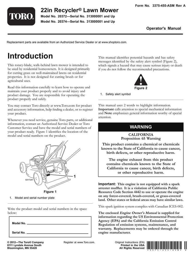 Toro Recycler 20372 User manual