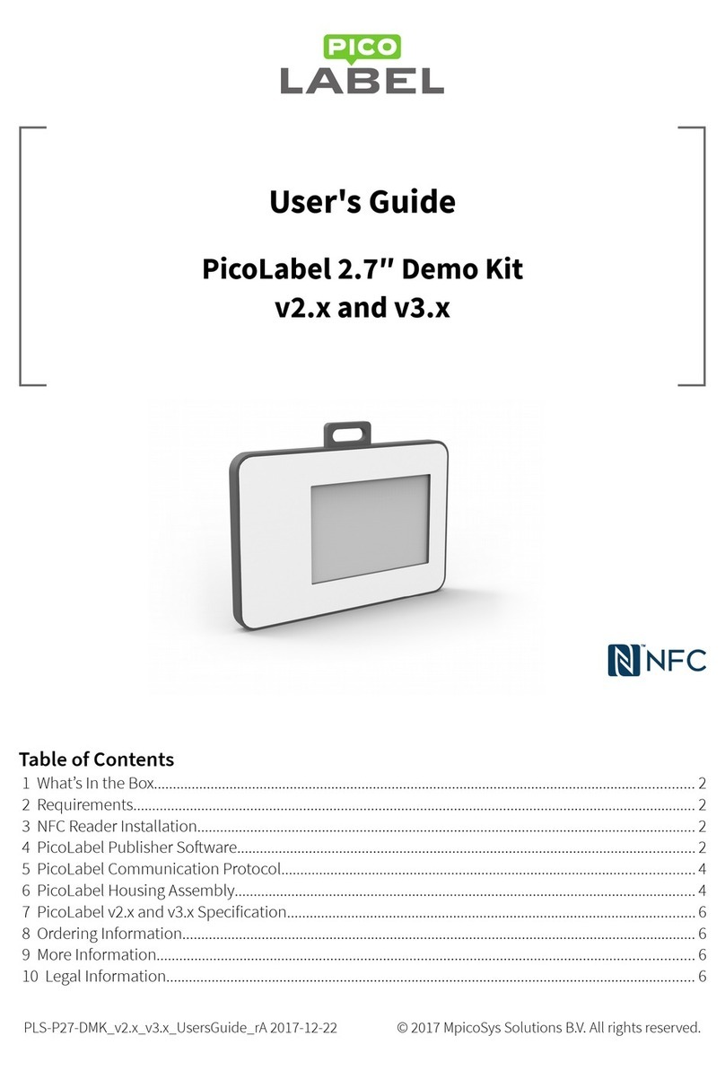 MPicoSys PicoLabel 2.7" Demo Kit user guide