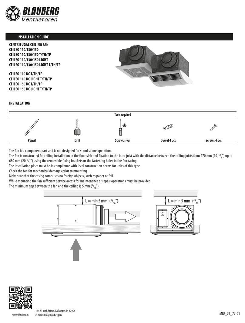 BLAUBERG CEILEO 110 installation guide