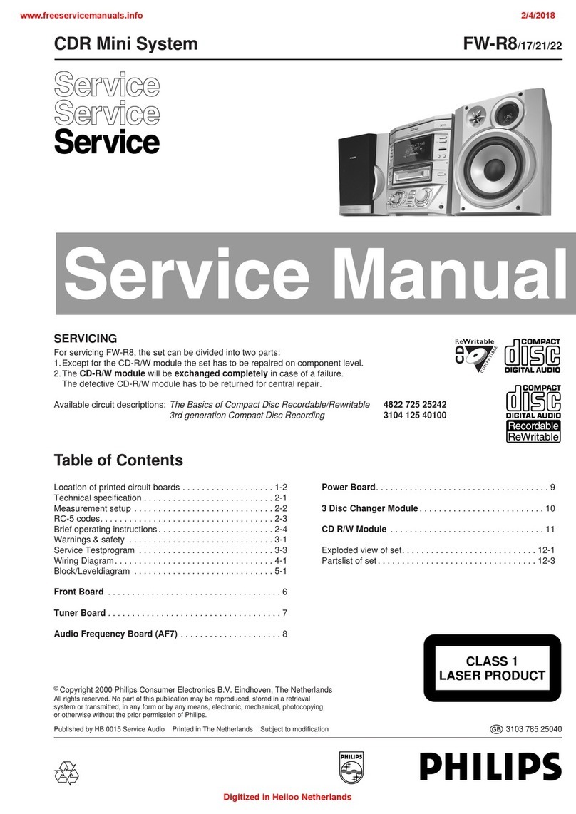 Philips FW-R8/17 User manual