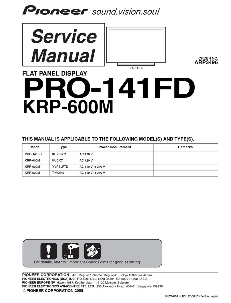 Pioneer Kuro Elite PRO-141FD User manual