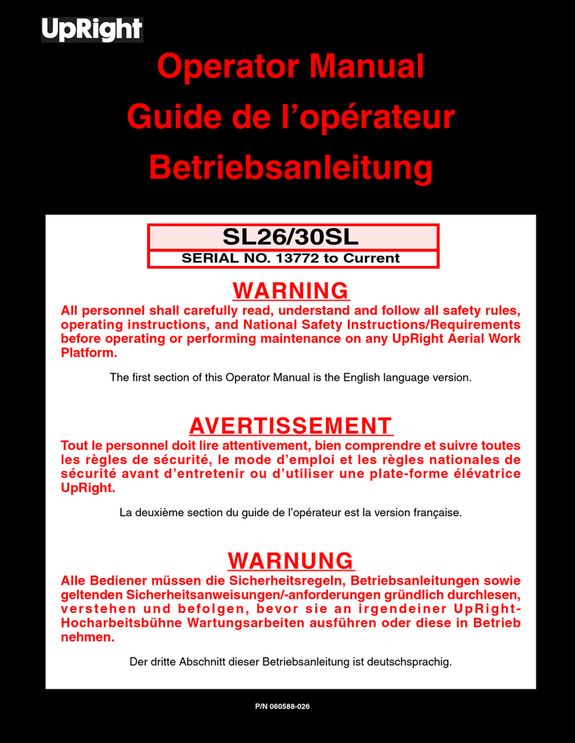 Upright SL-26 Operator's manual