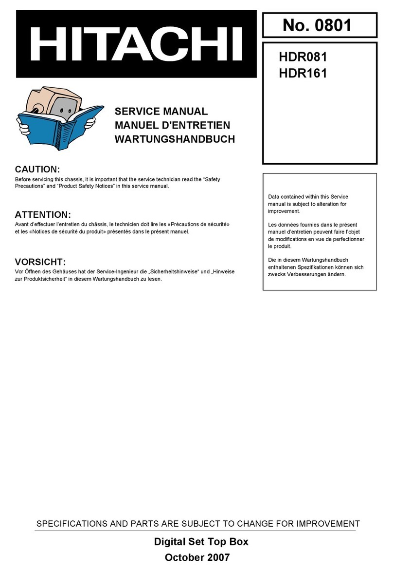 Hitachi HDR081 Service manual