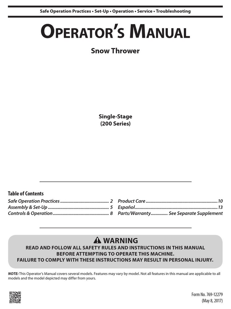 MTD Series 200 User manual
