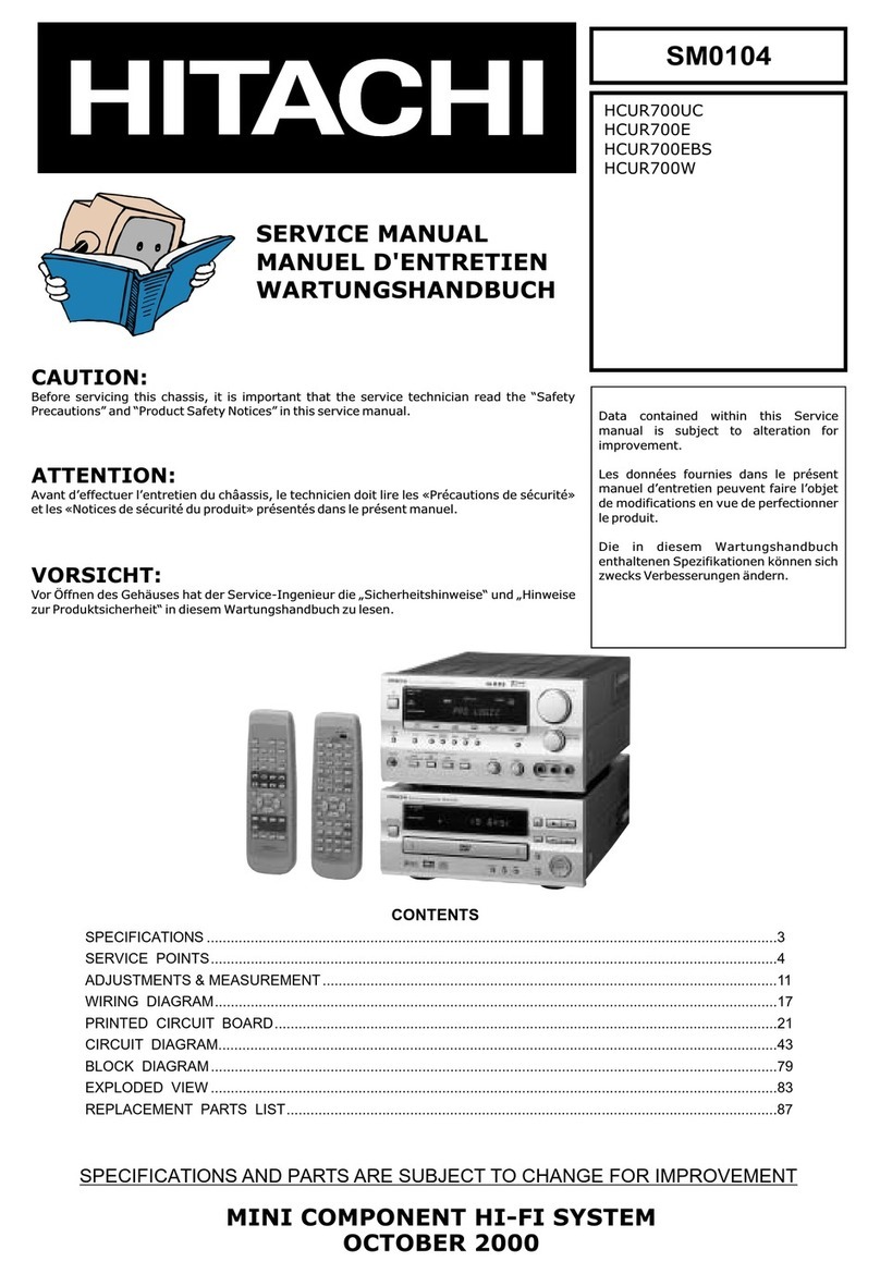 Hitachi HCUR700UC Service manual