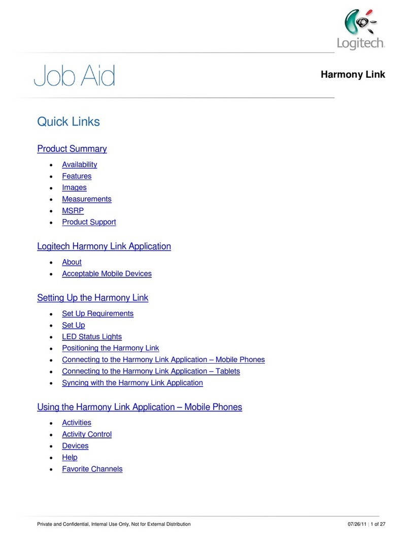 Logitech Harmony Link User manual