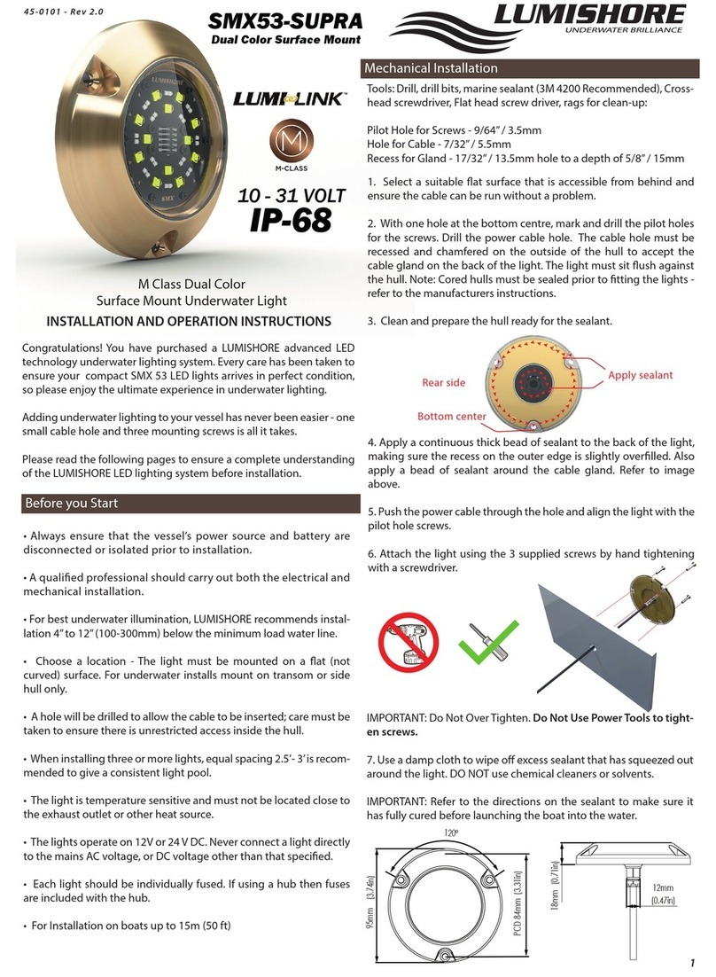 lumishore SMX53-SUPRA Mechanical installation instructions