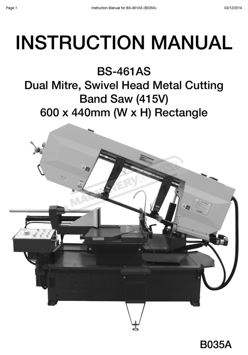 MachineryHouse BS-461AS instruction manual