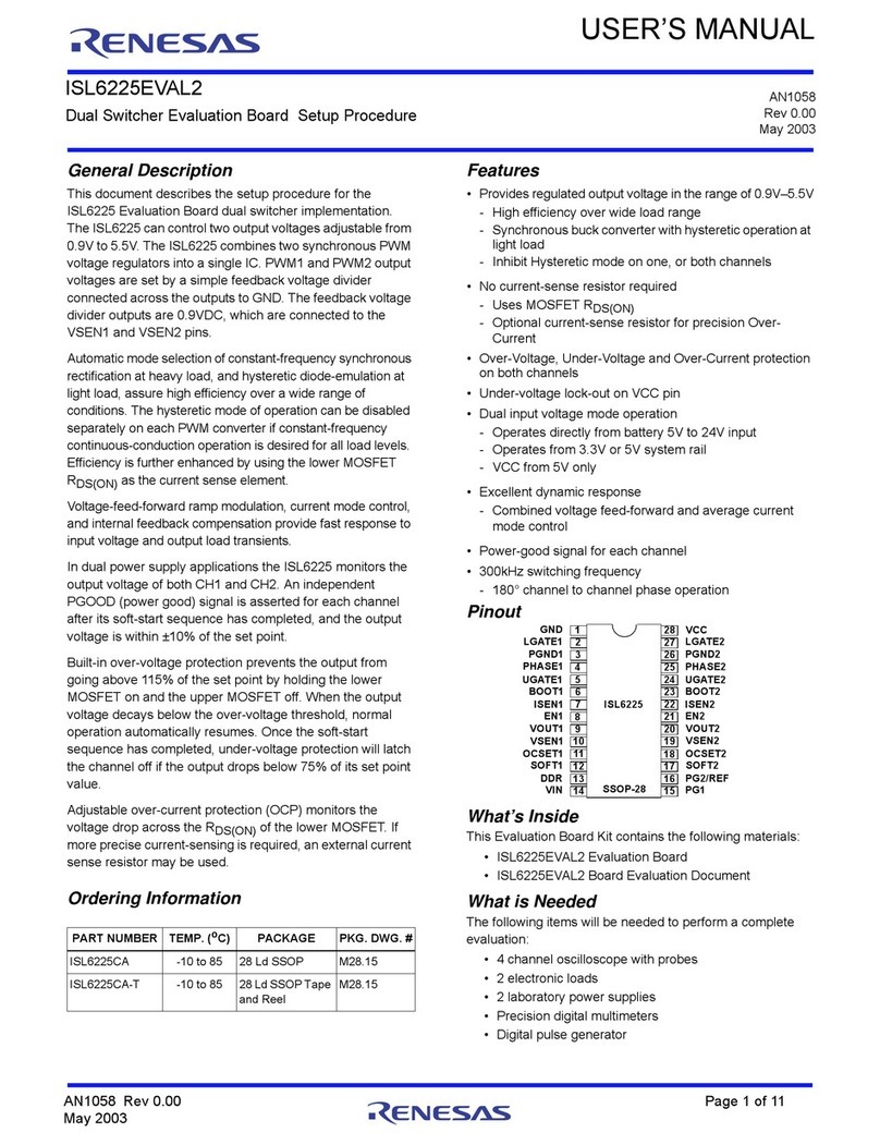 Renesas ISL6225EVAL2 User manual