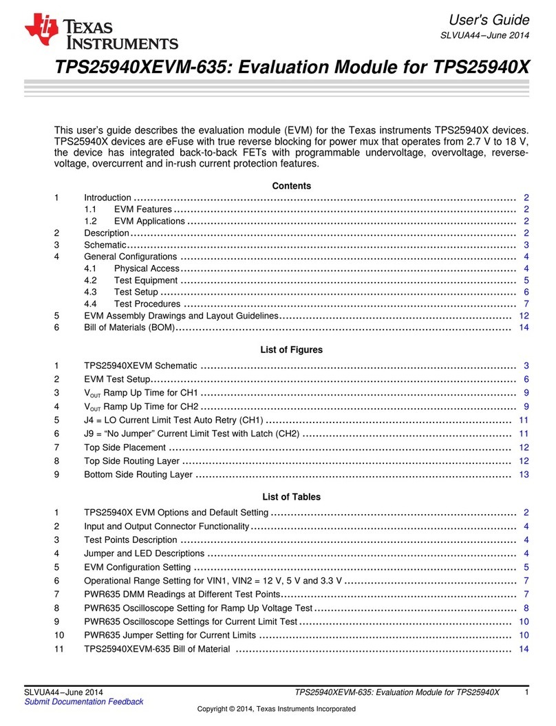 Texas Instruments TPS25940XEVM-635 User manual