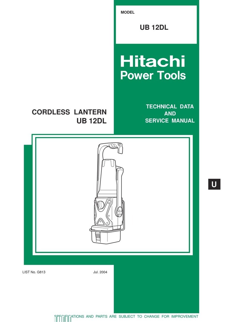Hitachi UB 12DL Technical data and service manual