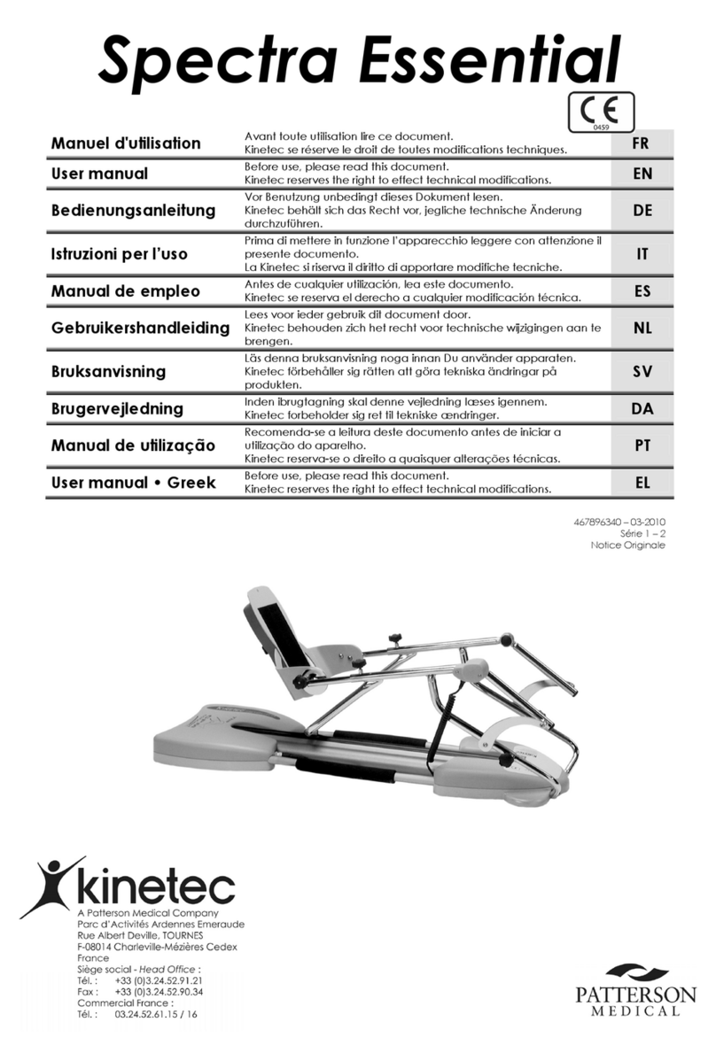 Patterson Medical Kinetec Spectra Essential user manual