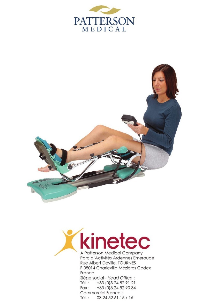 Patterson Medical Kinetec Spectra Essential Quick start manual