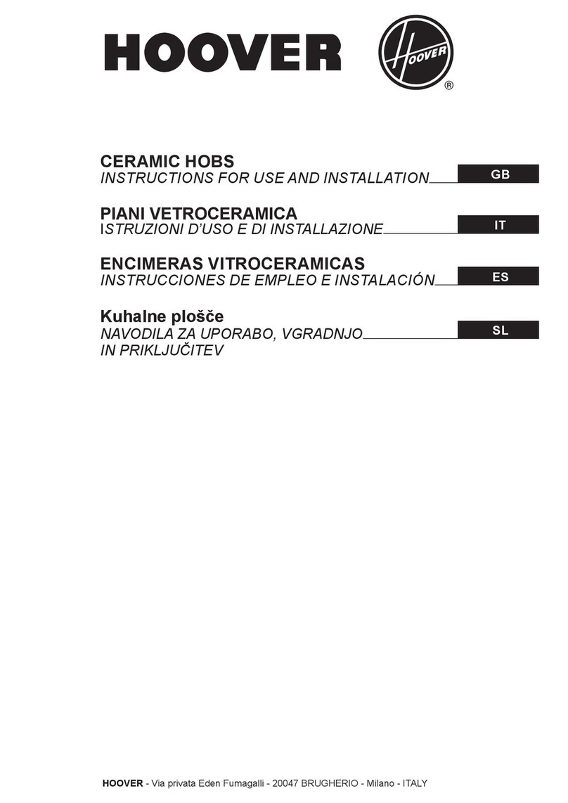 Hoover HVK64X Instructions for use and installation