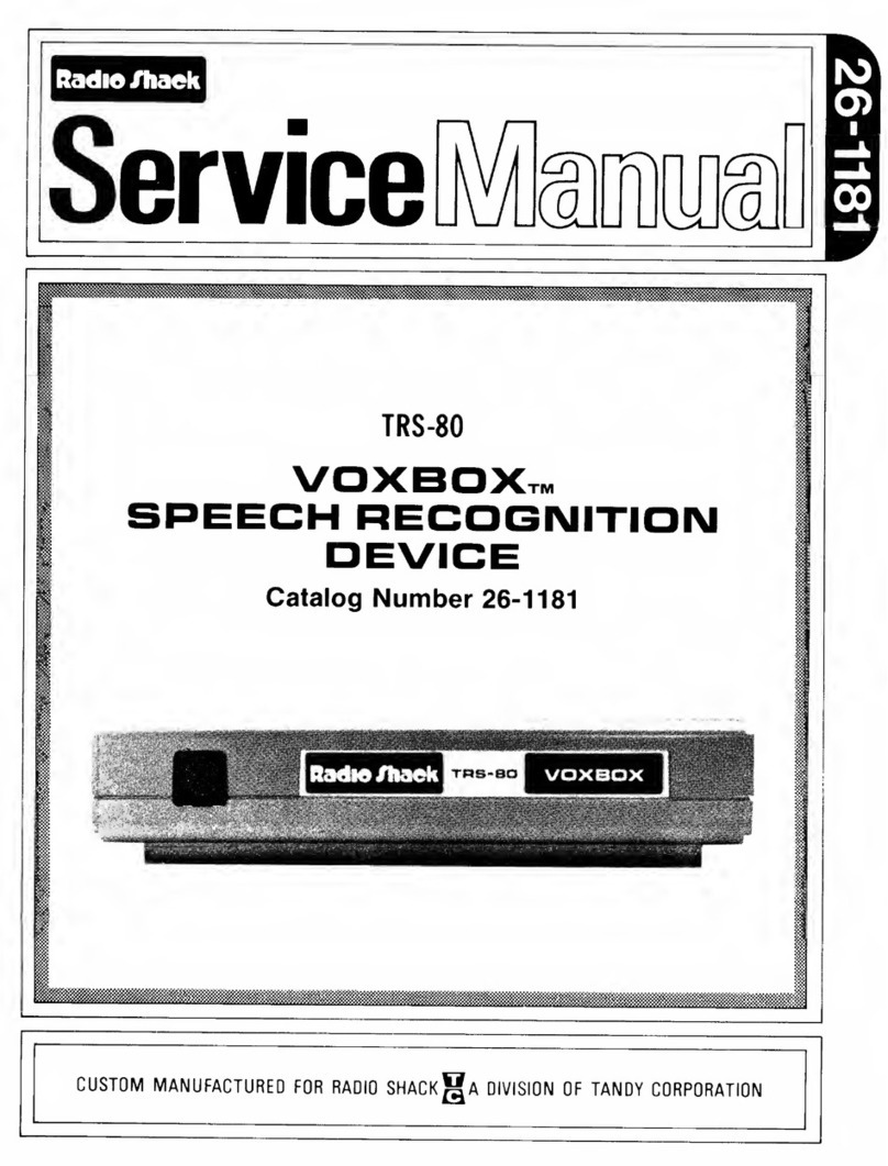 Radio Shack VoxBox TRS-80 Service manual