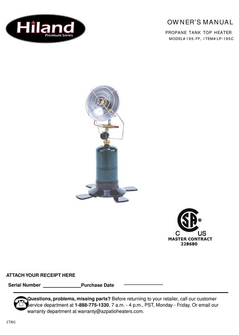 Hiland 195-FF owner's manual