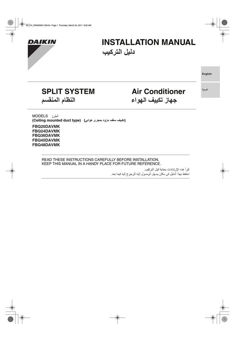 Daikin FBQ20DAVMK installation manual