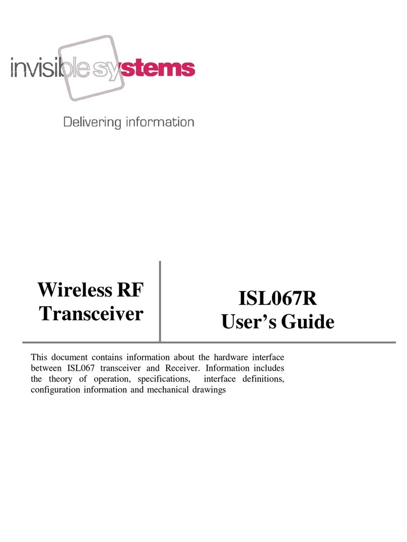 Invisible systems ISL067R User manual
