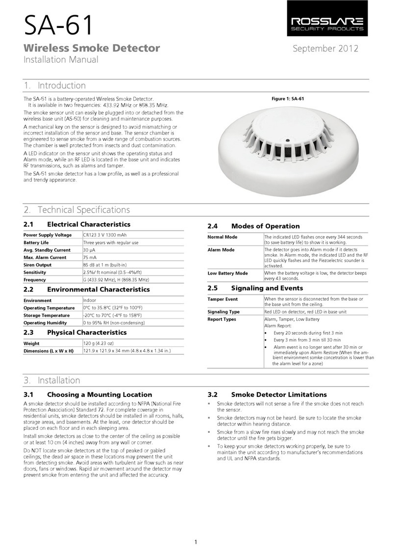 Rosslare SA-61 installation manual