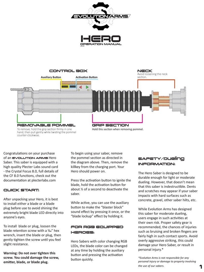EVOLUTION ARMS Hero Saber Operation manual
