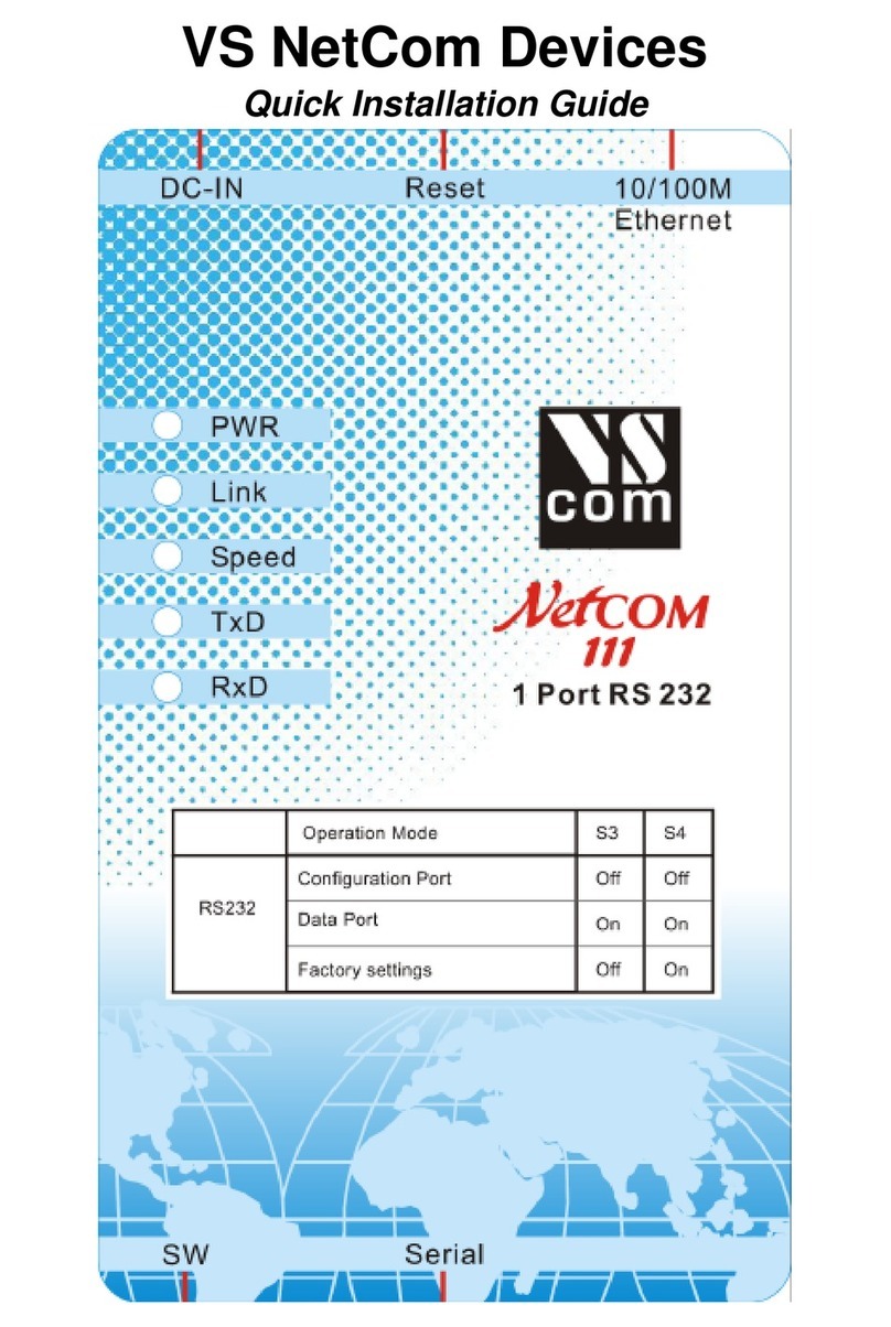 VSCOM NetCom 111 User manual