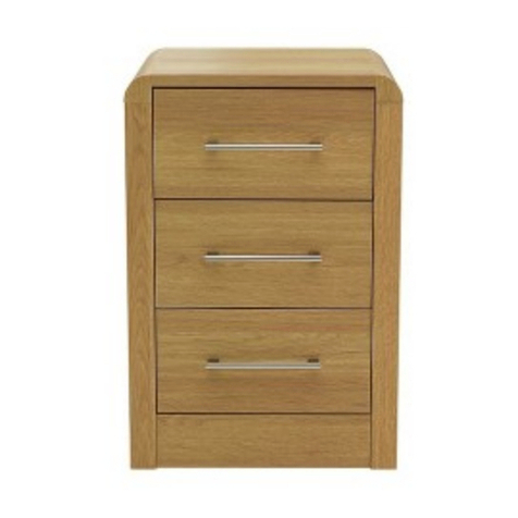 Heart of House Elford 3 Drawer Bedside Chest Assembly instructions