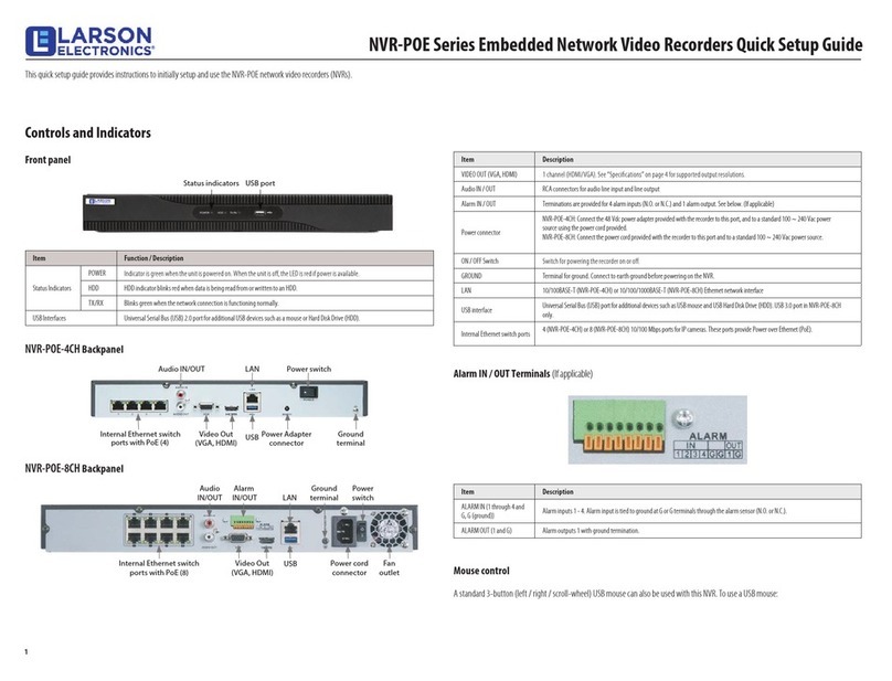 Larson Electronics NVR-POE-4CH quick start guide